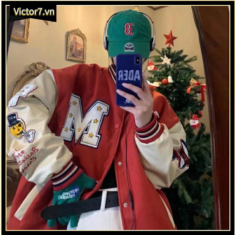 Áo Khoác Bomber Thêu Họa Tiết Phong Cách Hip Hop Đường Phố Cho Cặp Đôi