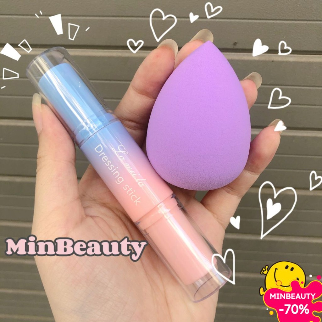 COMBO BÚT TẠO KHỐI 2 ĐẦU VÀ MÚT TÁN KEM NỀN (A6D3)