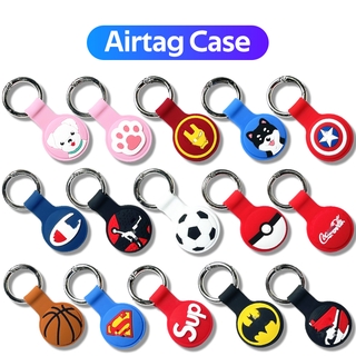 Cartoon Apple Airtag Airtags Case Airtags Accessories Airtag Loop Cover Liquid Silicone Protective Case Sleeve Phone Finder Case Anti-Lost Stainless Steel With Keychain Airtag Protector Bluetooth Wireless Location Tracker Protector 15 Styles