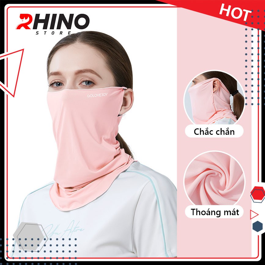 Khẩu trang băng lụa, chống nắng cao cấp Rhino S202, khẩu trang nam nữ, chống tia UV, chống bụi, UPF50+ | BigBuy360 - bigbuy360.vn
