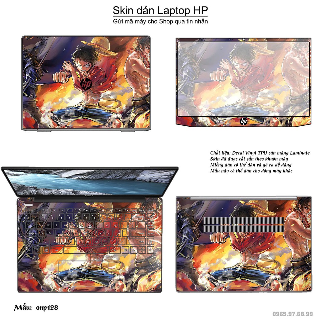 Skin dán Laptop HP in hình One Piece _nhiều mẫu 14 (inbox mã máy cho Shop)