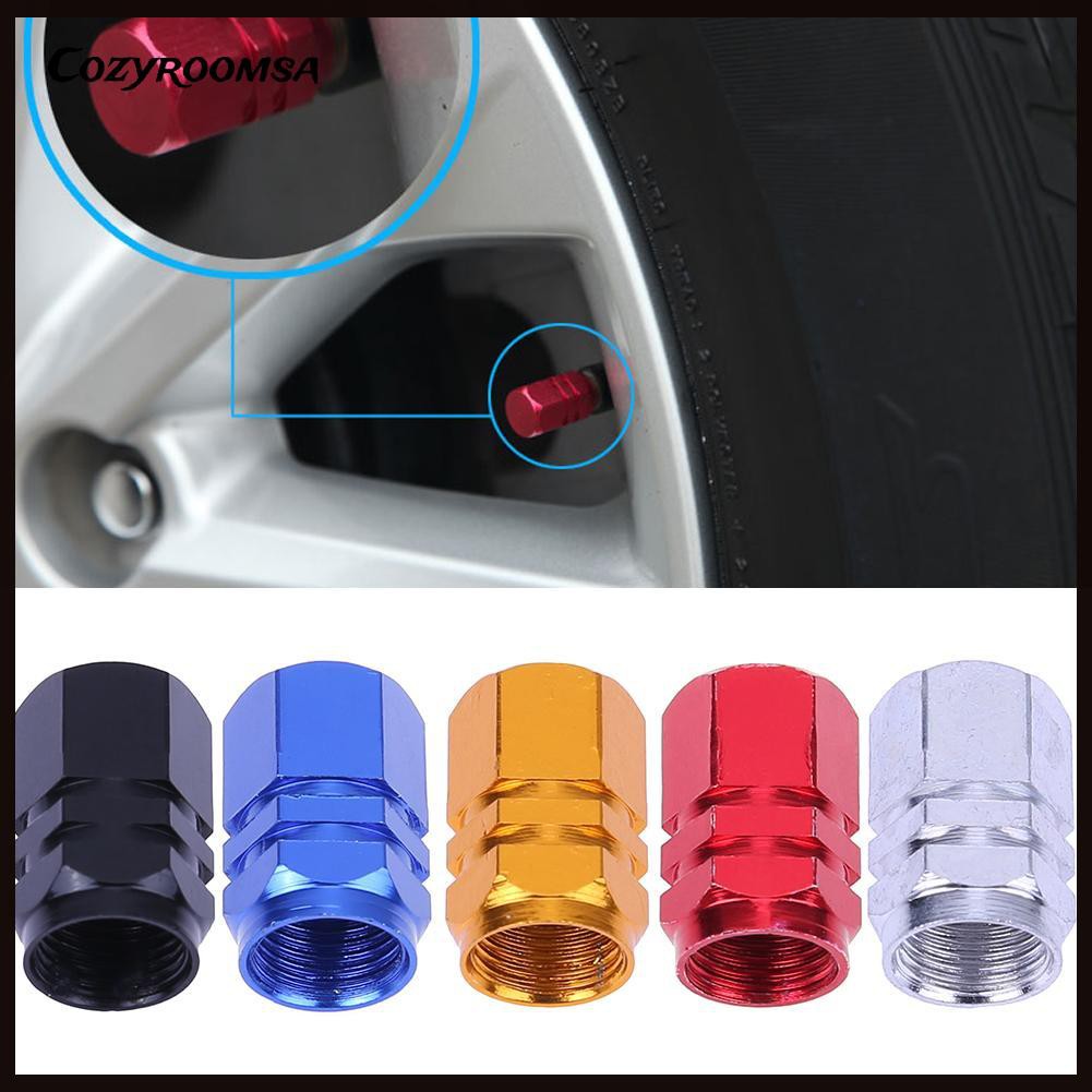 Set 4 Nắp Van Bánh Xe Ô Tô Làm Từ Hợp Kim Nhôm Tiện Dụng