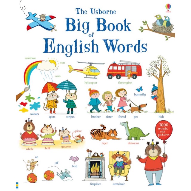 Sách khổng lồ học từ vựng tiếng anh Big Book of English Words Usborne cho bé