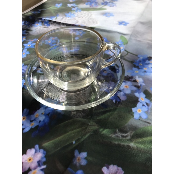 Set trà/cafe thuỷ tinh màu