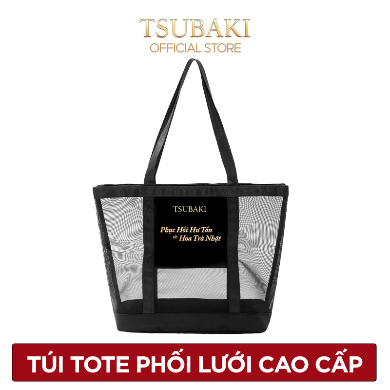 Túi Tote Phối Lưới Tsubaki