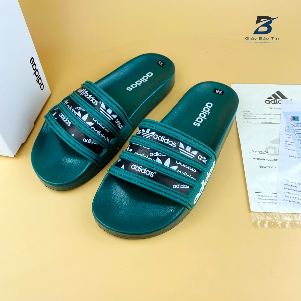 Dép nam Adidas mới nhất dép nam quai ngang đế cao su quai dép phối màu đẹp