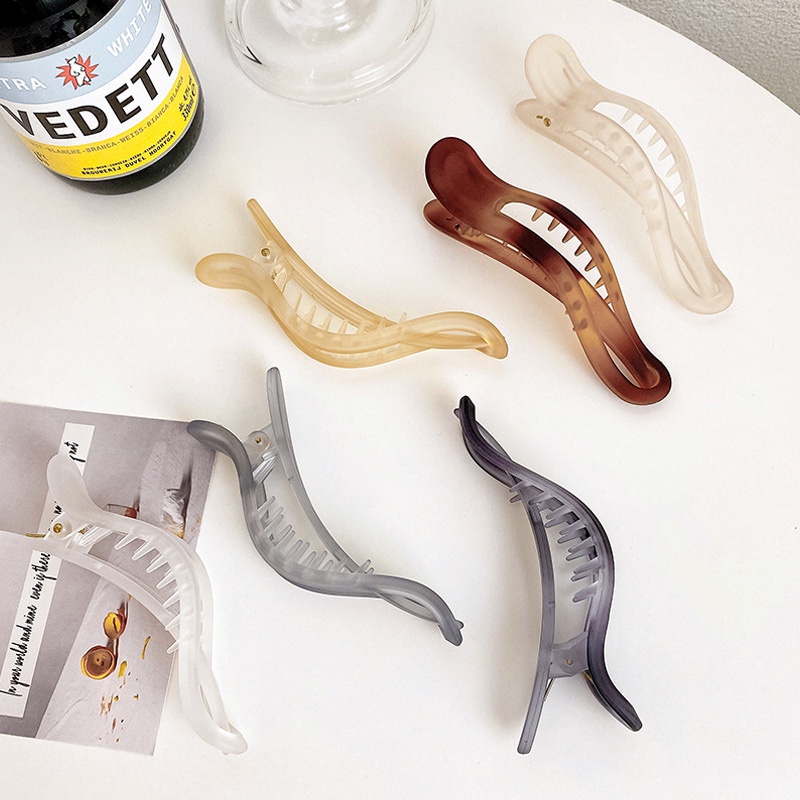 Kẹp tóc mỏ vịt nhám cỡ lớn thời trang thanh lịch cho nữ