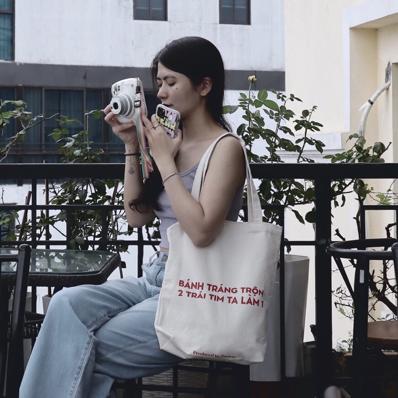 Túi tote ZOWEAR cao cấp Funchline Bánh Tráng Trộn
