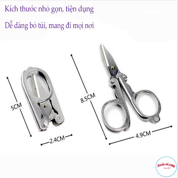 Kéo gấp gọn mini dễ dàng bỏ túi - Kéo tỉa lông mũi, cắt chỉ, cắt giấy thủ công, tỉa mi trang điểm 00121