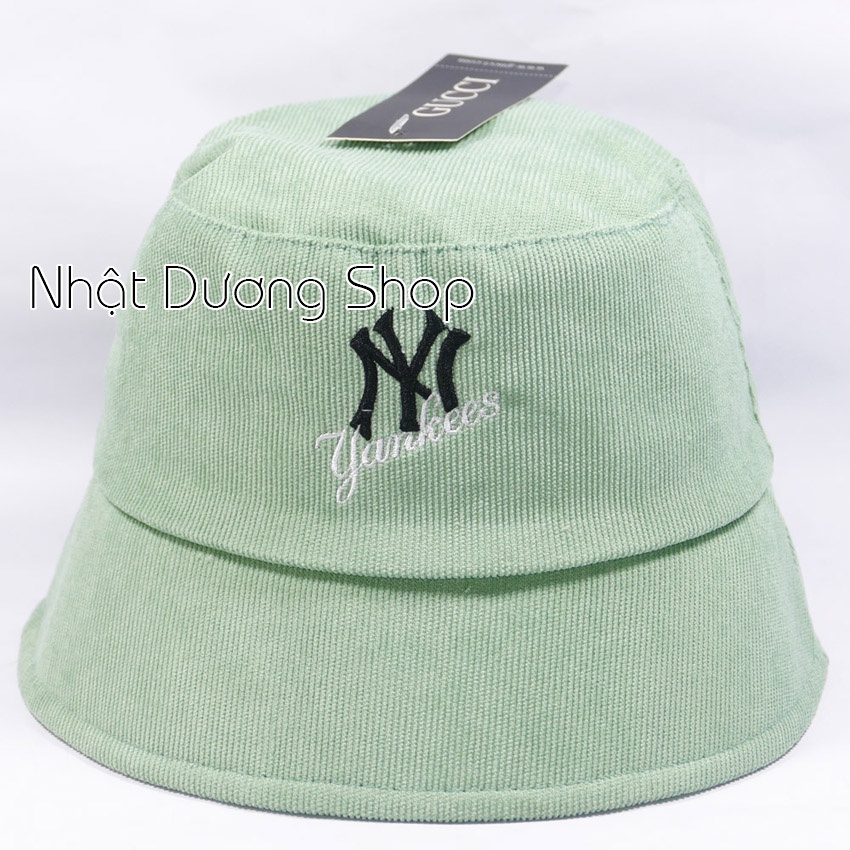 Mũ bucket vành cụp ❤️Nón tai bèo thêu chữ NY Yankees chất nhung cao cấp form unisex nam nữ 2022