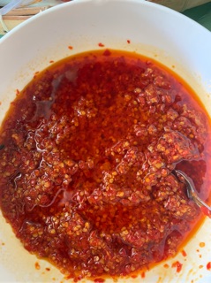 Bánh tráng sate tỏi
