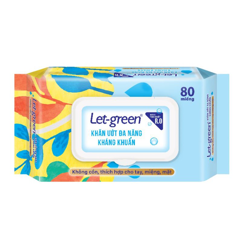 Khăn ướt đa năng Let-green 80 tờ