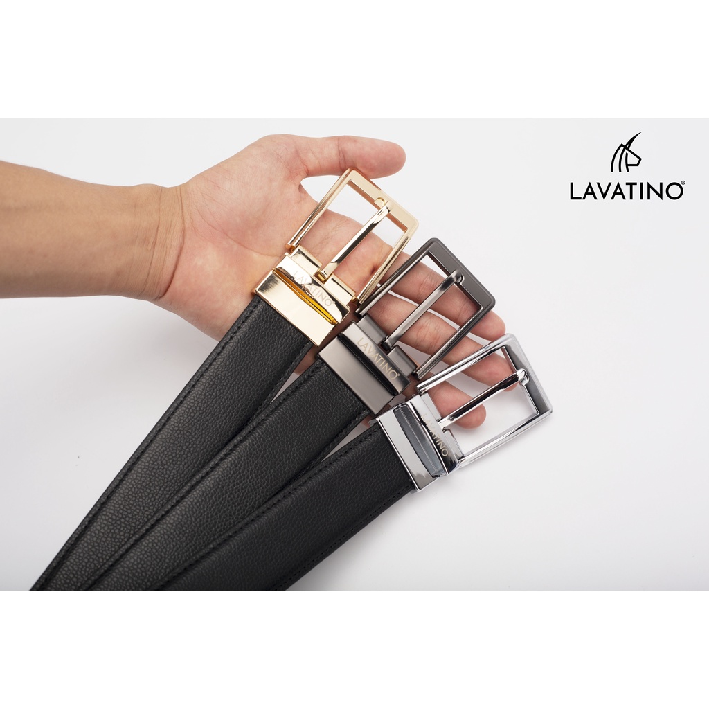 Combo ví da thắt lưng nam chính hãng Lavatino làm quà tặng Bạn Trai, tặng Bố - WB37, MK03-D16