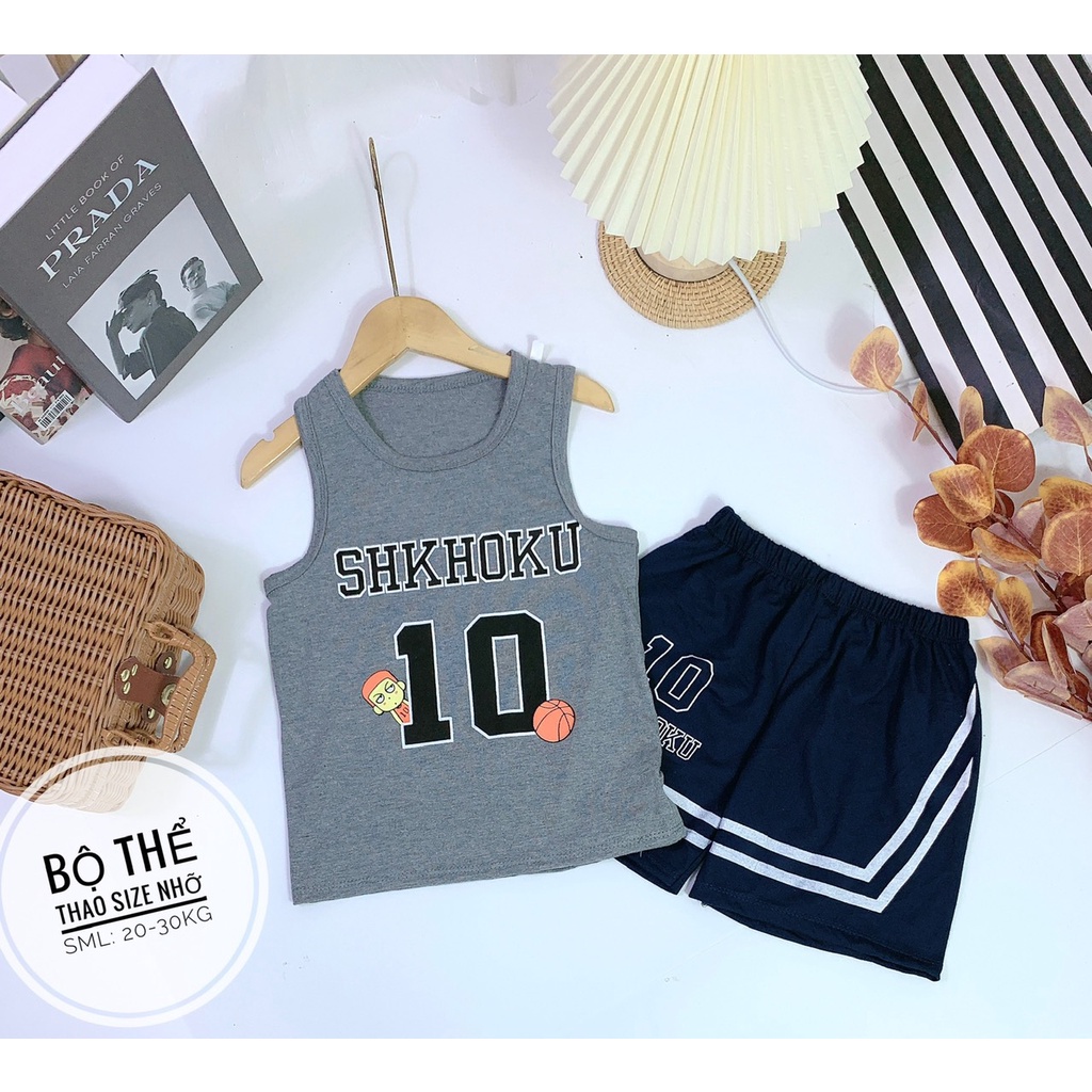 [SIZE ĐẠI] BỘ BA LỖ SHKHOKU SỐ 10 PHONG CÁCH HÀN QUỐC THỂ THAO CHẤT COTTON MỀM MÁT CHO BÉ YÊU 20-30KG.XƯỞNG MAY BIBO