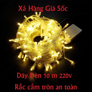 Dây đèn led 10M 100 bóng đèn led đom đóm chớp nháy đèn chống nước