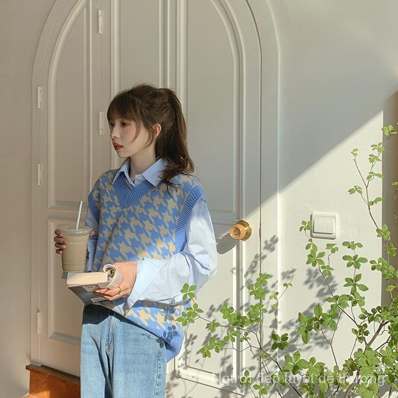 Áo len không tay dáng rộng thiết kế mới thời trang theo phong cách hàn quốc cho nữ | BigBuy360 - bigbuy360.vn