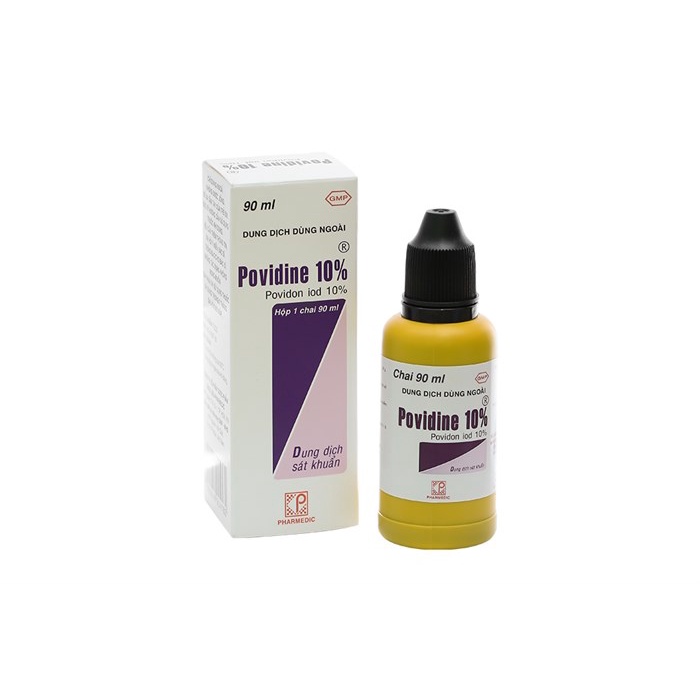 Dung dịch sát khuẩn phẫu thuật Povidine 10% 90ml povidon dùng ngoài da