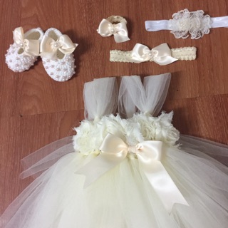 Combo 2 set váy khách đặt cho bé đầy tháng và thôi nôi