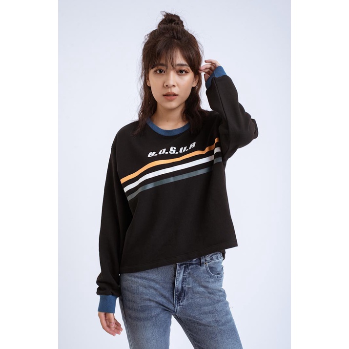 Áo Thun Dài Tay Nữ BOO Dáng Croptop In Graphic B.O.S.U.A