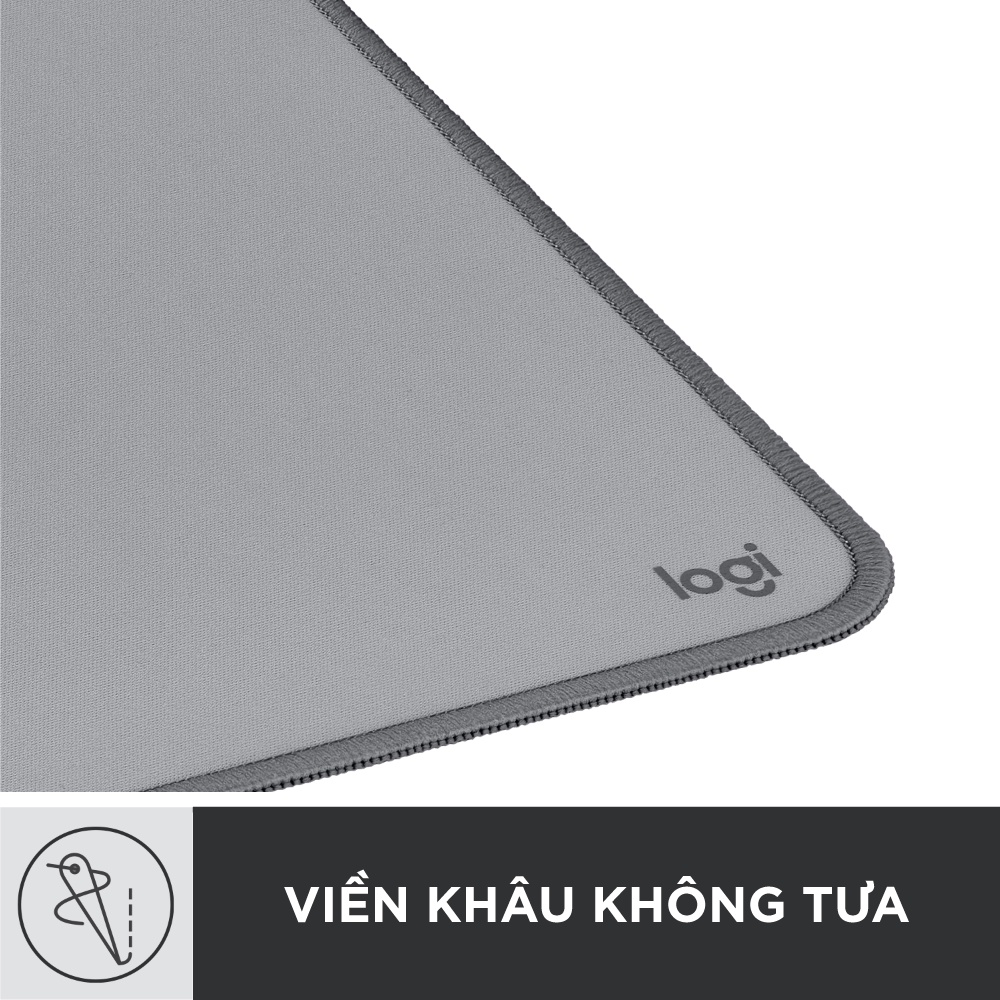 Bàn di chuột cỡ lớn Logitech Deskmat Studio Series - Đế cao su chống trượt, lướt dễ dàng, bề mặt chống đổ tràn, nhỏ gọn