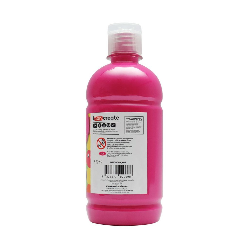 Màu Nước Poster Paint Mont Marte 500ml - Magenta - MPST0008