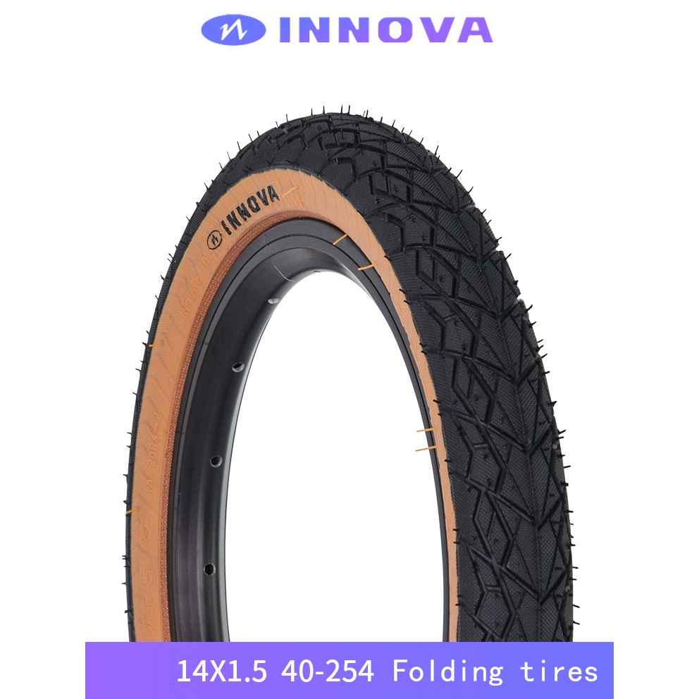 Lốp Xe Đạp Gấp Màu Vàng INNOVA 14 * 1.5 14 inch 412 Phiên Bản 40-254