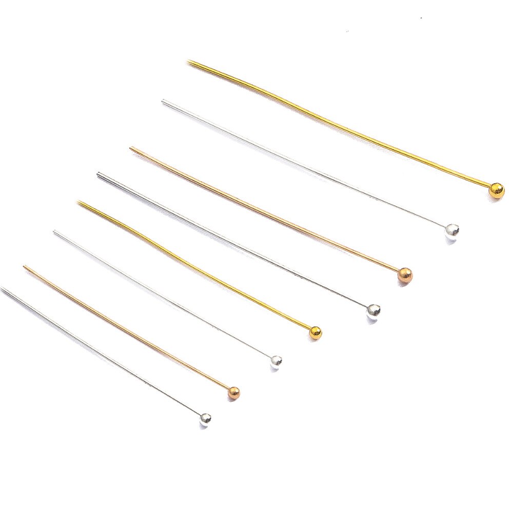 BEADIA Set 200 Ghim Đầu Bi Kim Loại Làm Trang Sức Thủ Công 16 20 25 30 35 40 50mm