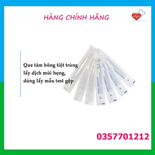 Tăm bông tiệt trùng lấy mẫu test gộp, que ngoái mũi, tăm chọc mũi, test covid - Hàng chính hãng