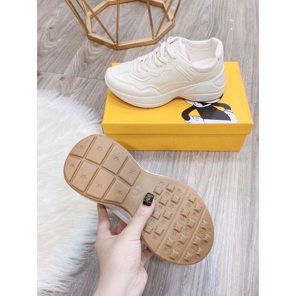 Giày sneakers nữ thể thao nâng chiều cao chất da PU cao cấp siêu hót