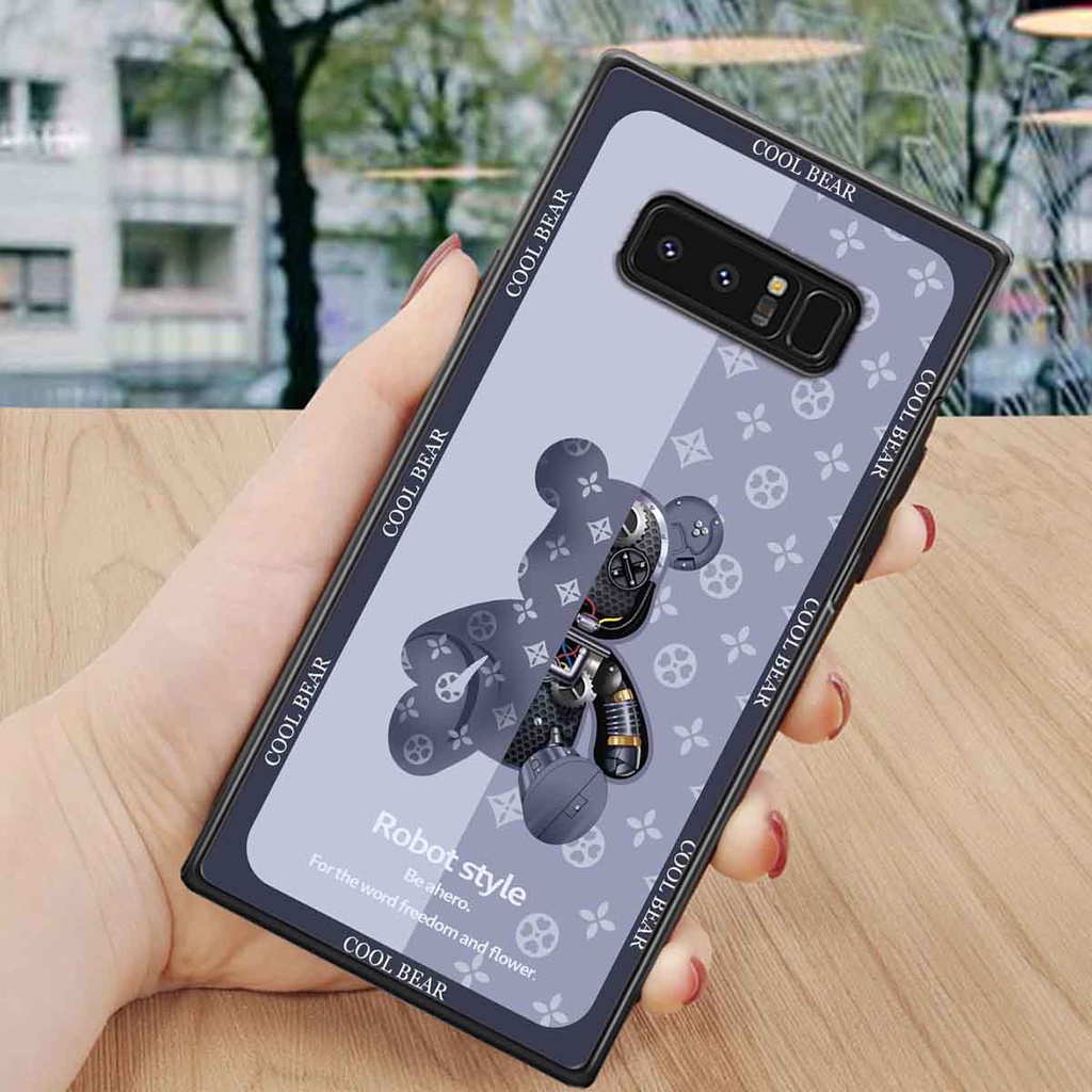 Ốp Samsung Note 8 bear brick, gấu đáng yêu, dễ thương