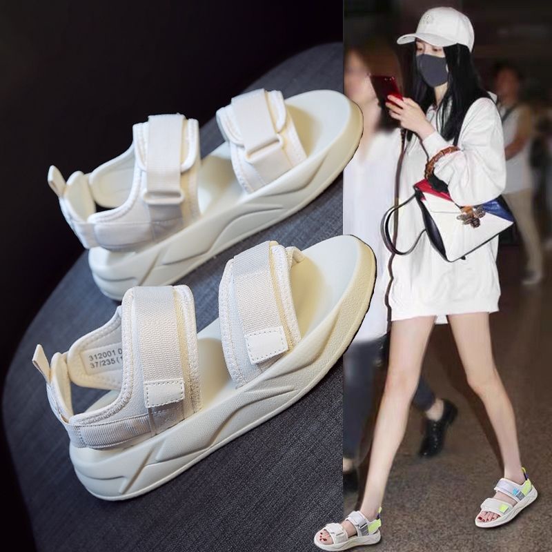 Giày Sandal Thể Thao Đế Mềm Khóa Dán Thời Trang Mùa Hè Cho Nữ