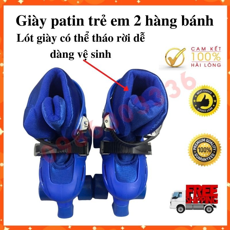 Giày Trượt Patin Trẻ Em 4 bánh ngang hai hàng bánh - Giày Patin Nguyên Hải