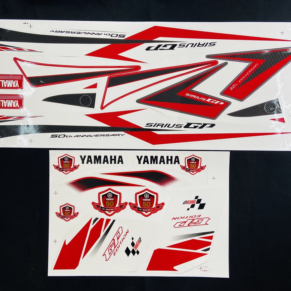 [CỰC RẺ]  BỘ TEM 3 LỚP MẪU ZIN CAO CẤP CHO SIRIUS 110 PHIÊN BẢN KỶ NIỆM KHÔNG FI SIÊU BỀN