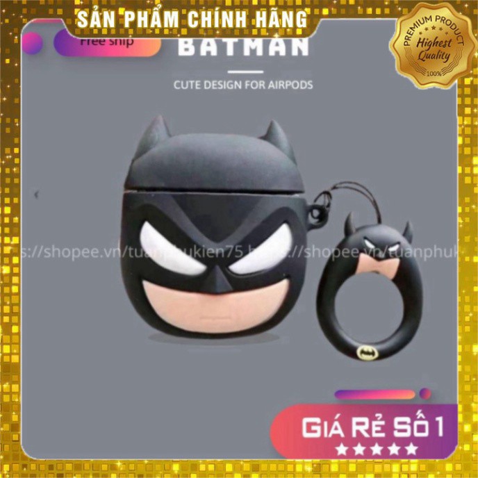 Airpods Case ⚡ Freeship ⚡ MẶT NẠ BATMAN Case Tai Nghe Không Dây Airpods 1/ 2/ i11/ i12/ i18/ i100