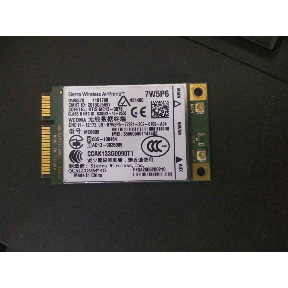 Card wwan 3g cho laptop dell dw5570 - mc8805