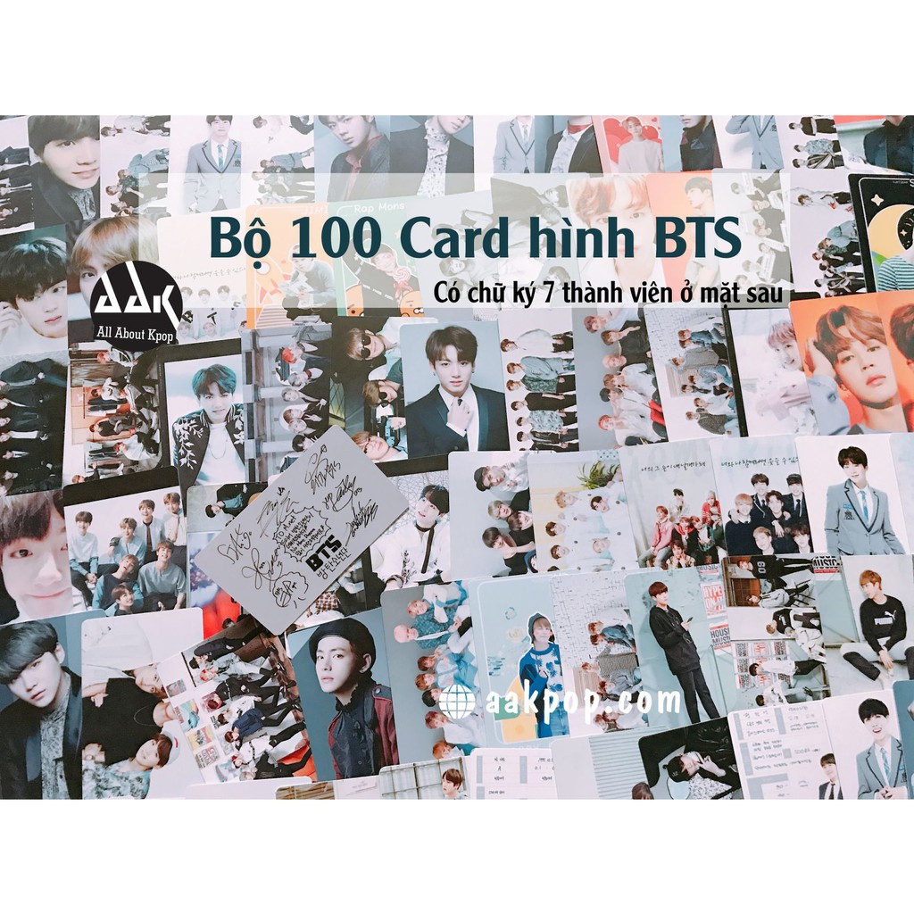 [BTS] Bộ 100 card Chữ ký (Tặng kèm sổ card)