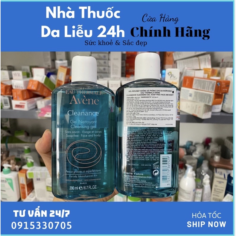 Gel rửa mặt Avene Cleanance gel soapless Cleanser 200ml