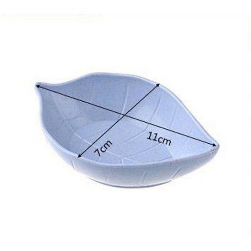 Bộ 4 chén đựng nước chấm nhựa lúa mạch - set 4 bát ăn dặm hình chiếc lá