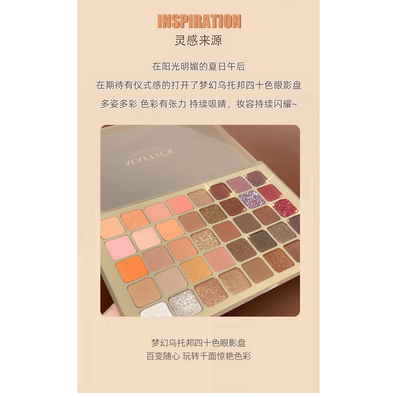 [Hàng mới về] Bảng phấn mắt 40 màu MAFFICK màu lỳ/ màu nhũ | BigBuy360 - bigbuy360.vn