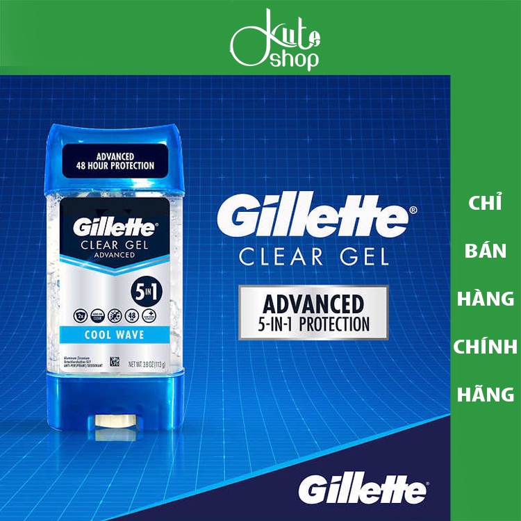 Gel khử mùi nam Gillette Clear + Dri-Tech 107g