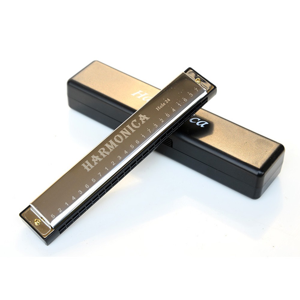 Kèn Harmonica Tremolo Study 24 Key X9 Phiên Bản Cao Cấp 2021 - 24 LỖ - Tặng Hộp Nhựa Màu Đen