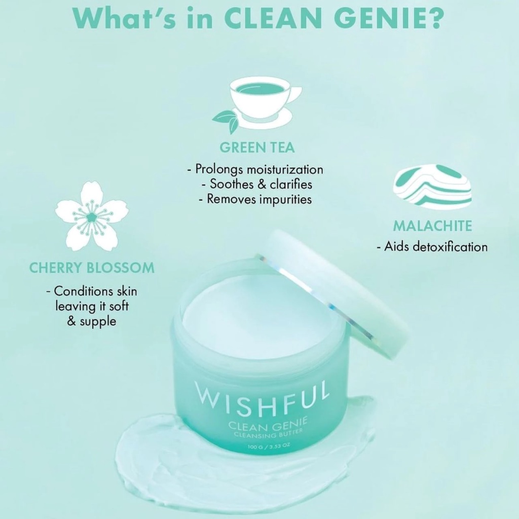 Wishful bơ tẩy trang 35$ dưỡng da clean genie cleansing butter boxycharm