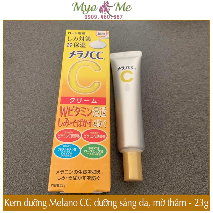 Kem dưỡng trắng da, mờ thâm mụn Melano CC 23g