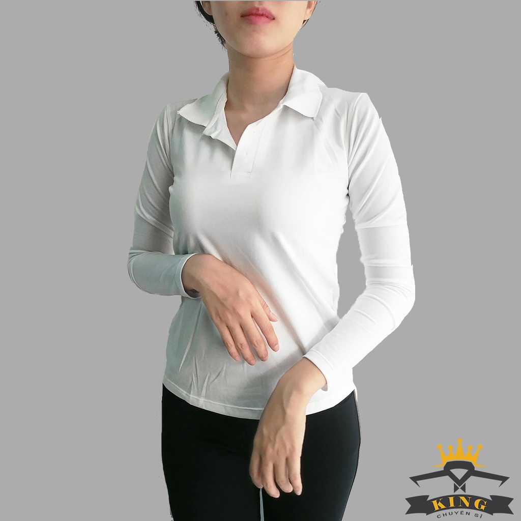 Áo cổ bẻ nữ, Áo polo nữ KING Vải thun cotton co giãn 4 chiều, thoáng mát, dáng ôm body T04