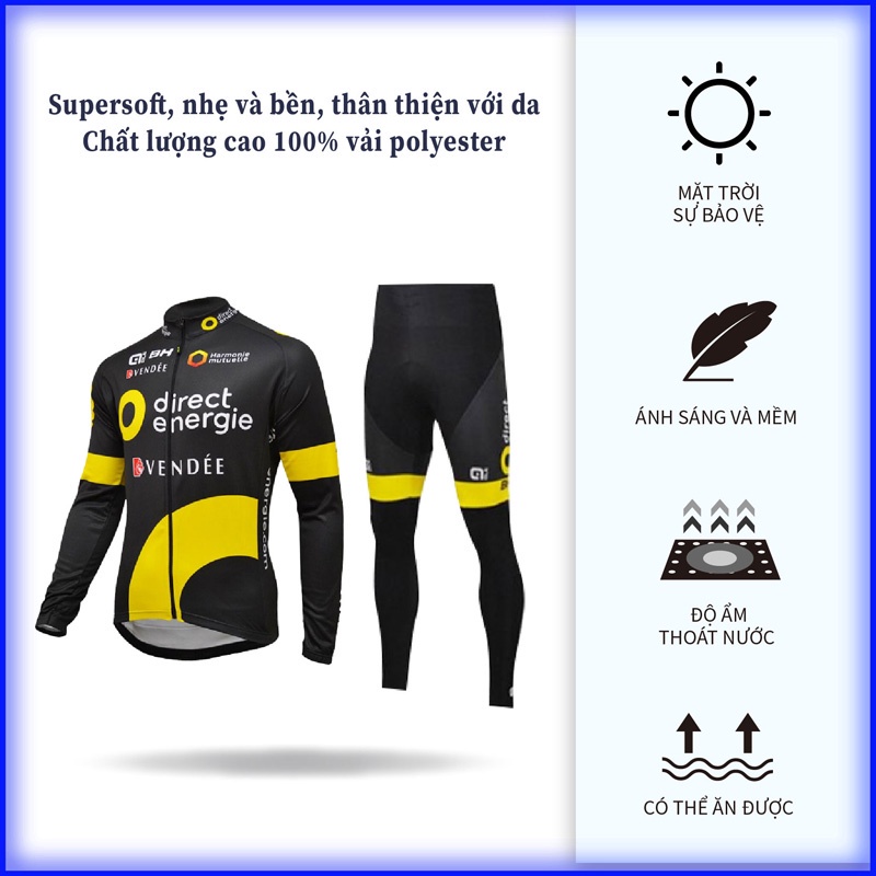 Bộ áo và quần/ Áo tay dài/ Quần dài chuyên dụng cho đạp xe
