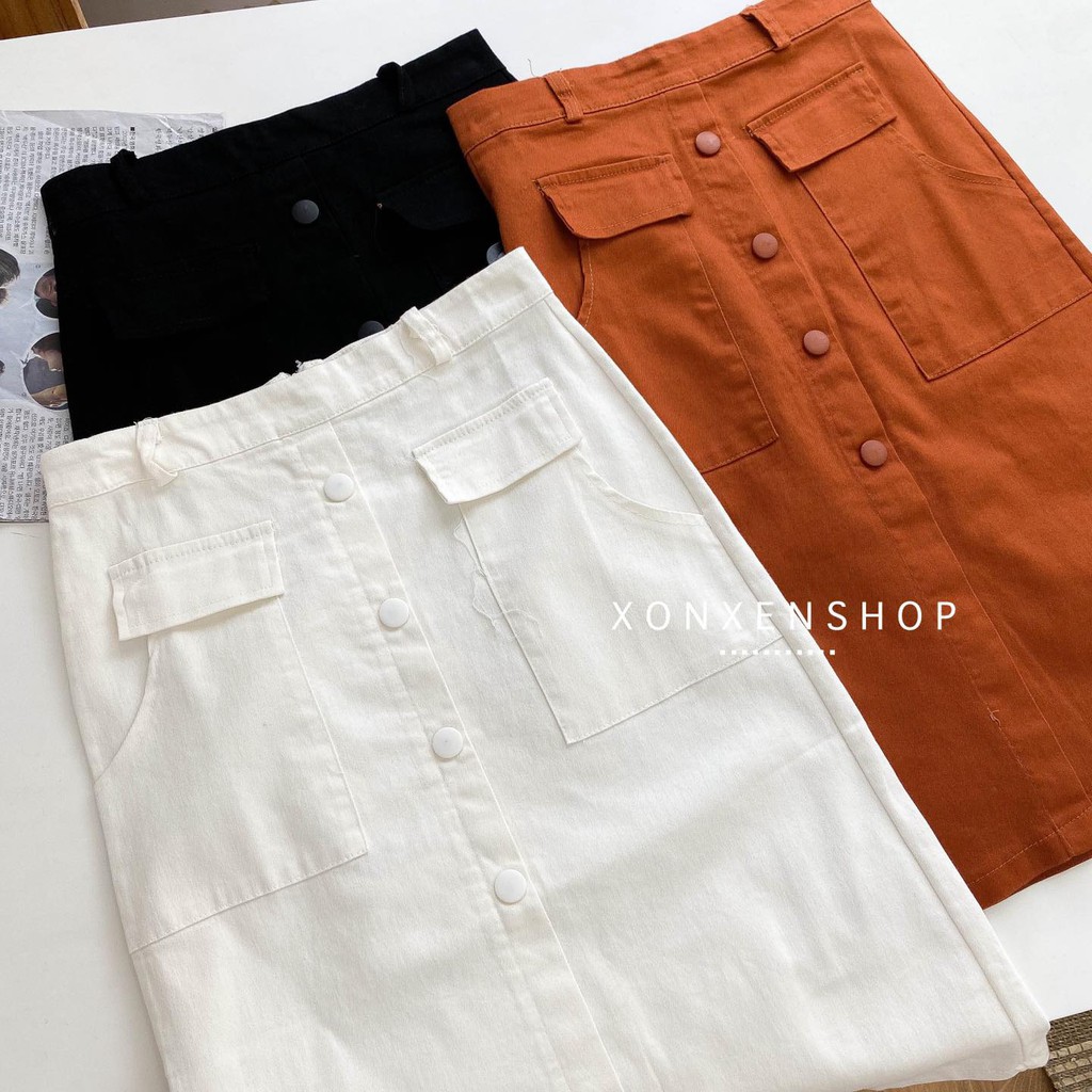 Chân váy dáng dài Xonxen shop chất vải kaki size s, m mã 668 | BigBuy360 - bigbuy360.vn