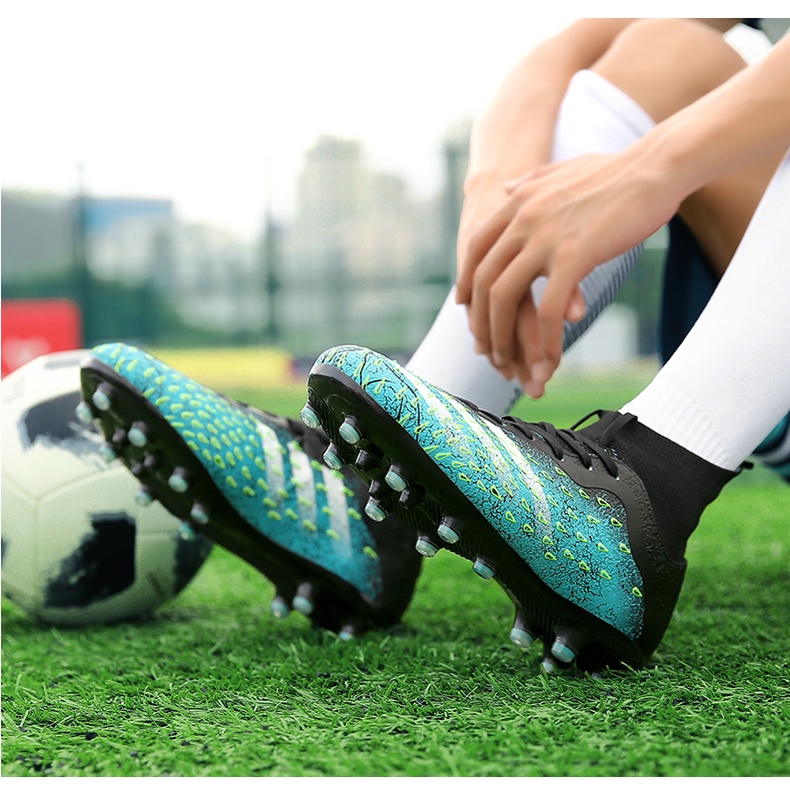 Giày Đá Banh Cổ Cao Chống Trượt Có Gai Dài Size 35-45 Thời Trang Cho Nam