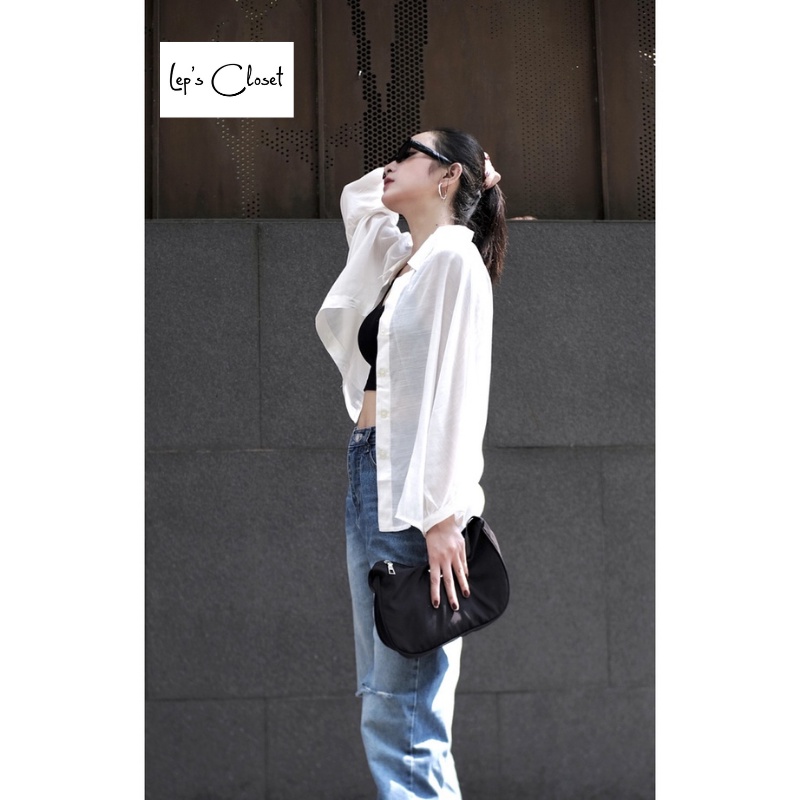 Áo sơ mi nữ Cotton cao cấp , áo sơ mi chống nhăn tay cánh dơi , áo khoác ngoài cá tính form rộng | BigBuy360 - bigbuy360.vn