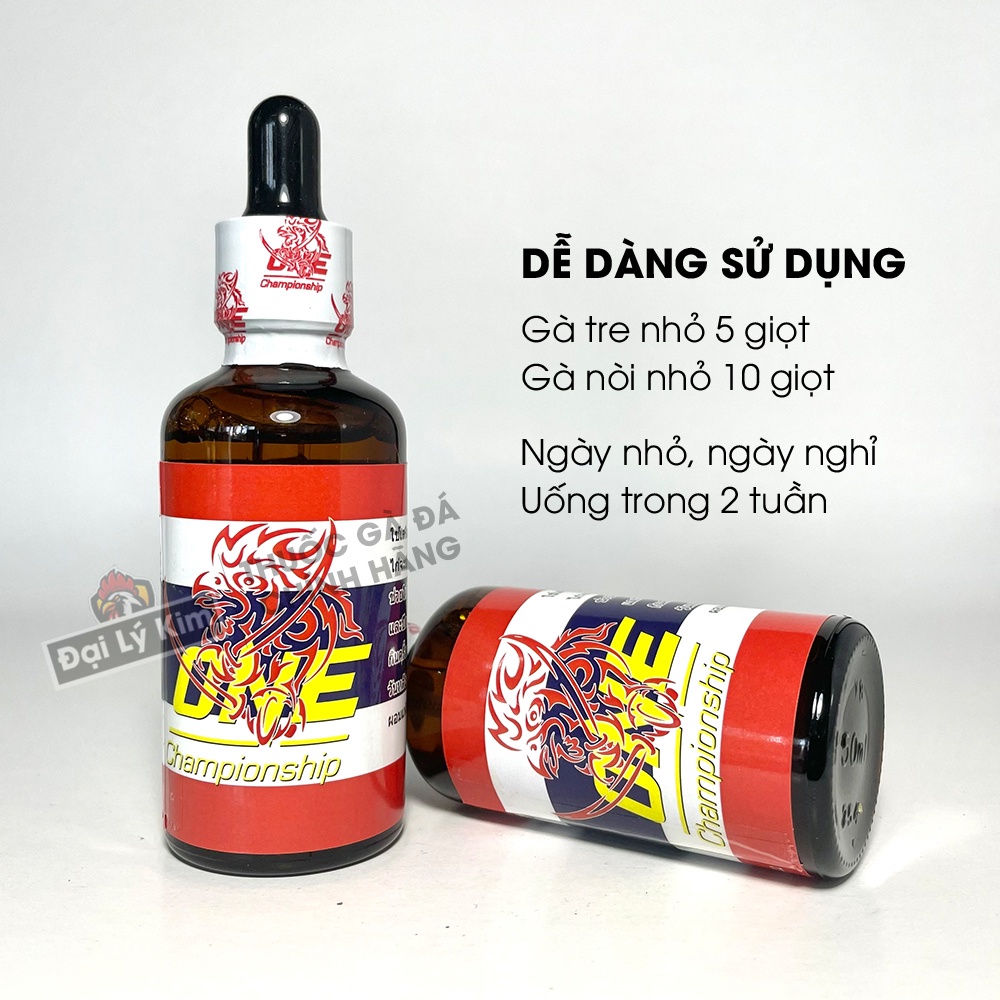 Dinh dưỡng nuôi gà đá tăng bo Super One, chai 50ml, nhập khẩu Thái Lan chính hãng