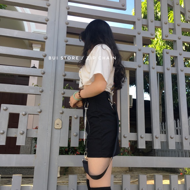 CHÂN VÁY PHỐI KHOÁ KÈM PHỤ KIỆN